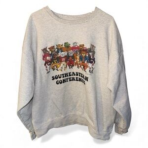 SEC Mascots Sweatshirt Hanes Ultimate Cotton XL Don Collins Art Vintage NCAA
